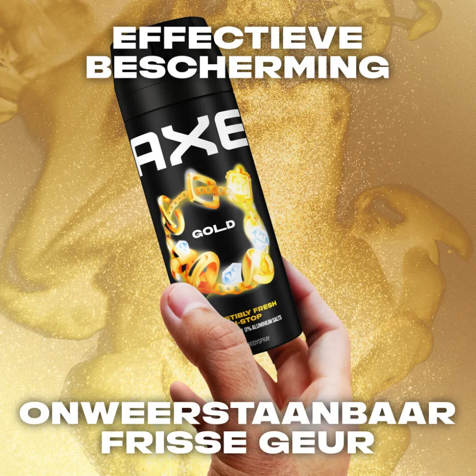 6x Axe Deodorant Bodyspray Gold 150 ml