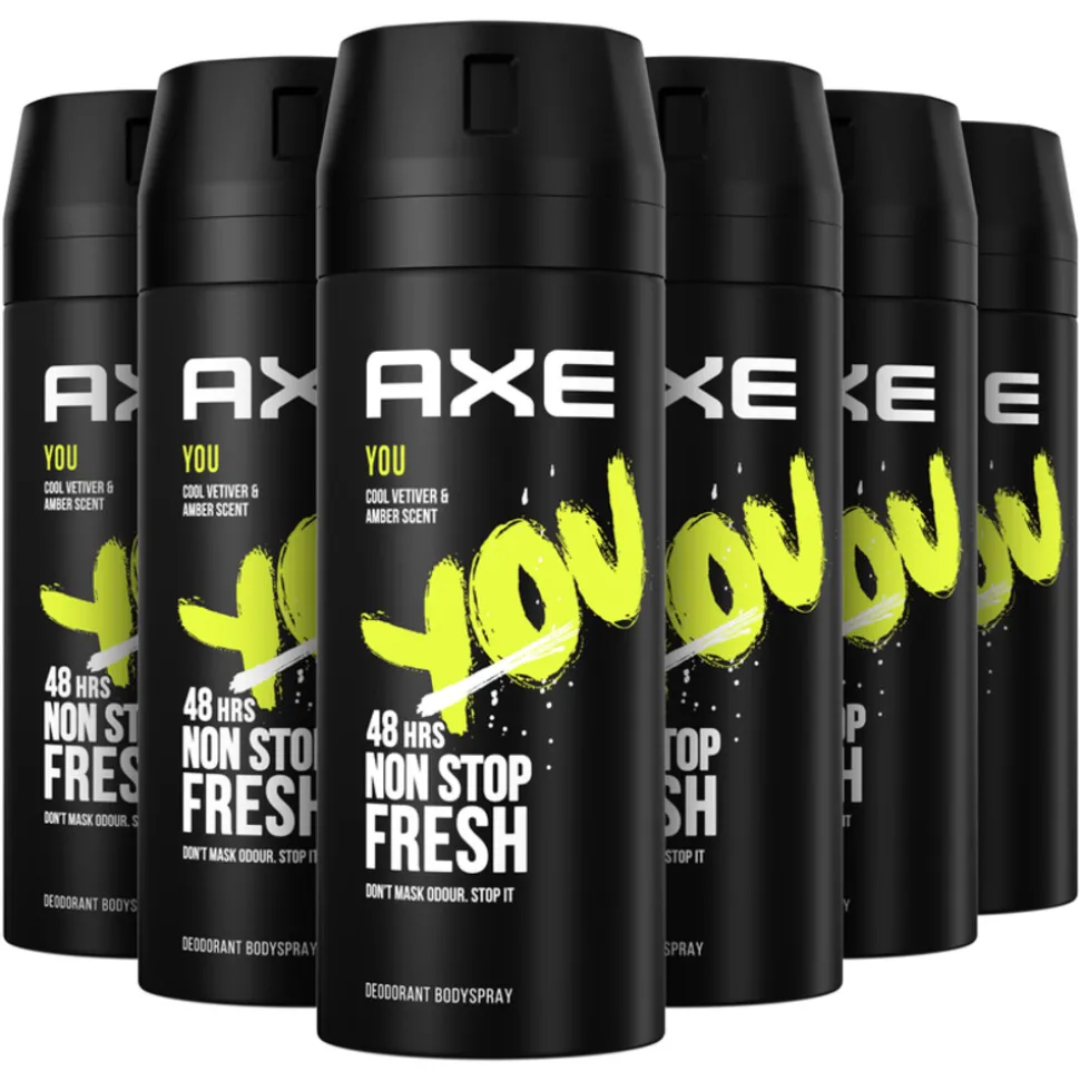 6x Axe Deodorant Bodyspray You 150 ml