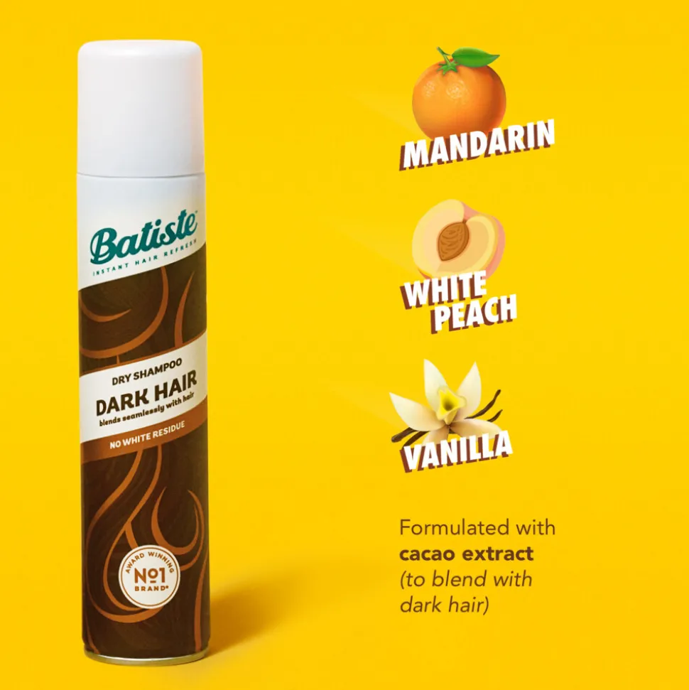 6x Batiste Droogshampoo Hint of Colour Dark 200 ml