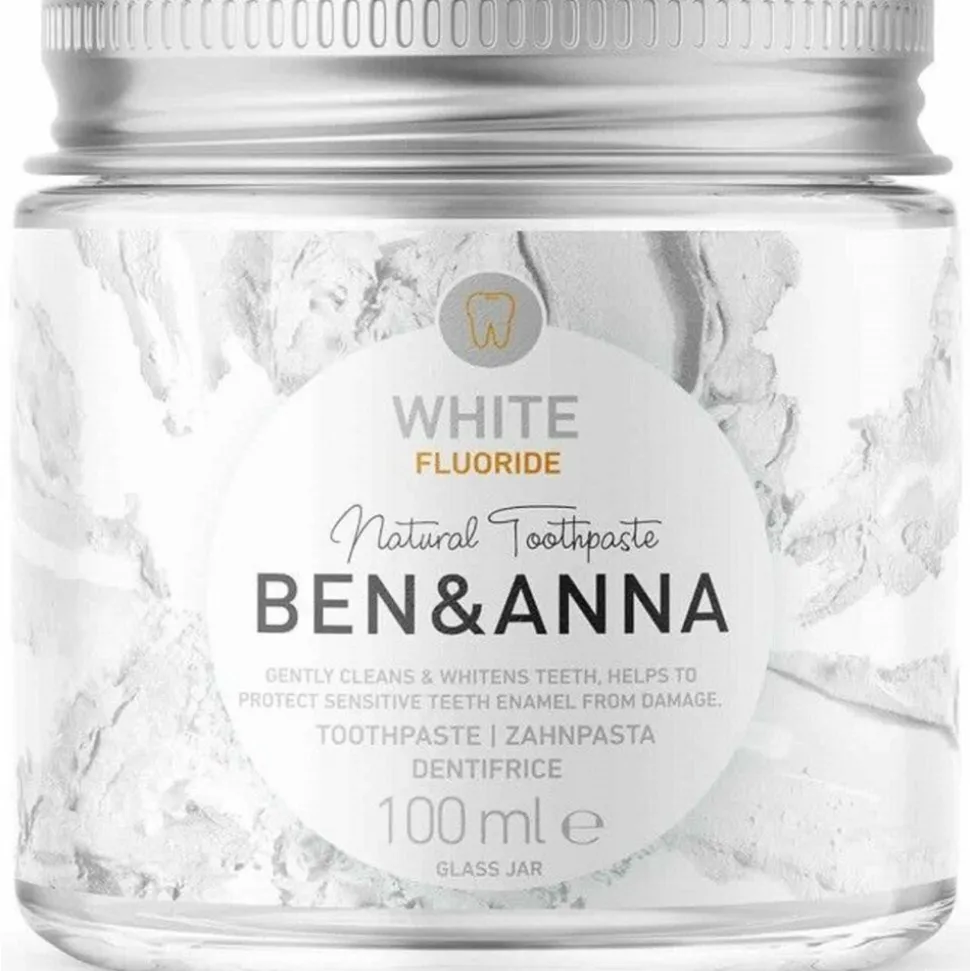 3x Ben & Anna Tandpasta met Fluoride Whitening 100 gr