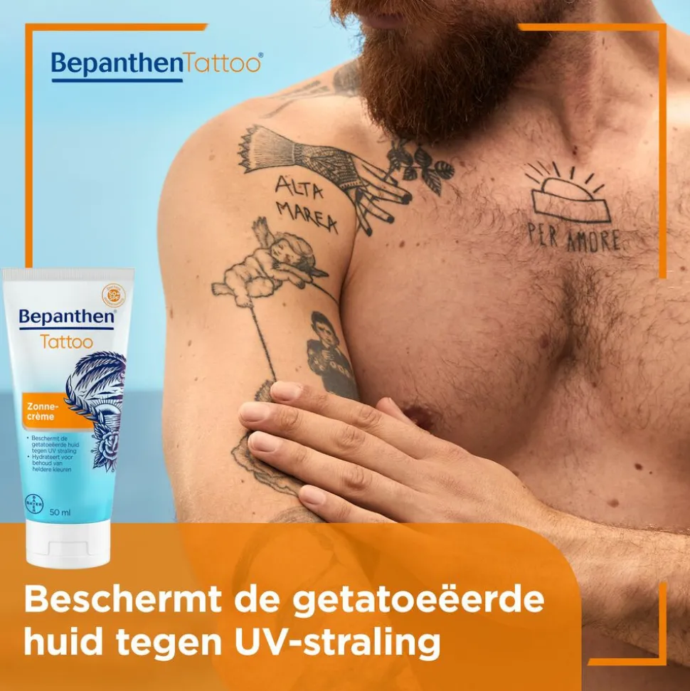 2x Bepanthen Tattoo Zonnecrème 50 ml