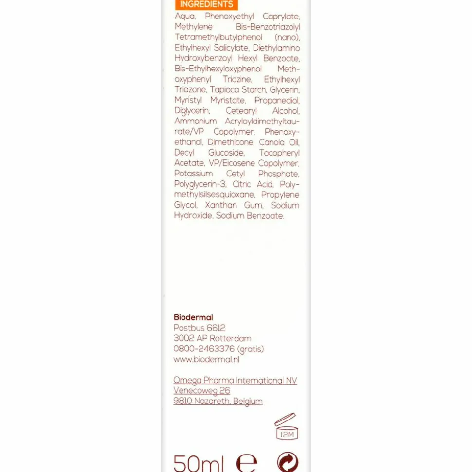 3x Biodermal Gevoelige Huid Zonnecrème Gezicht SPF 50+ 50 ml