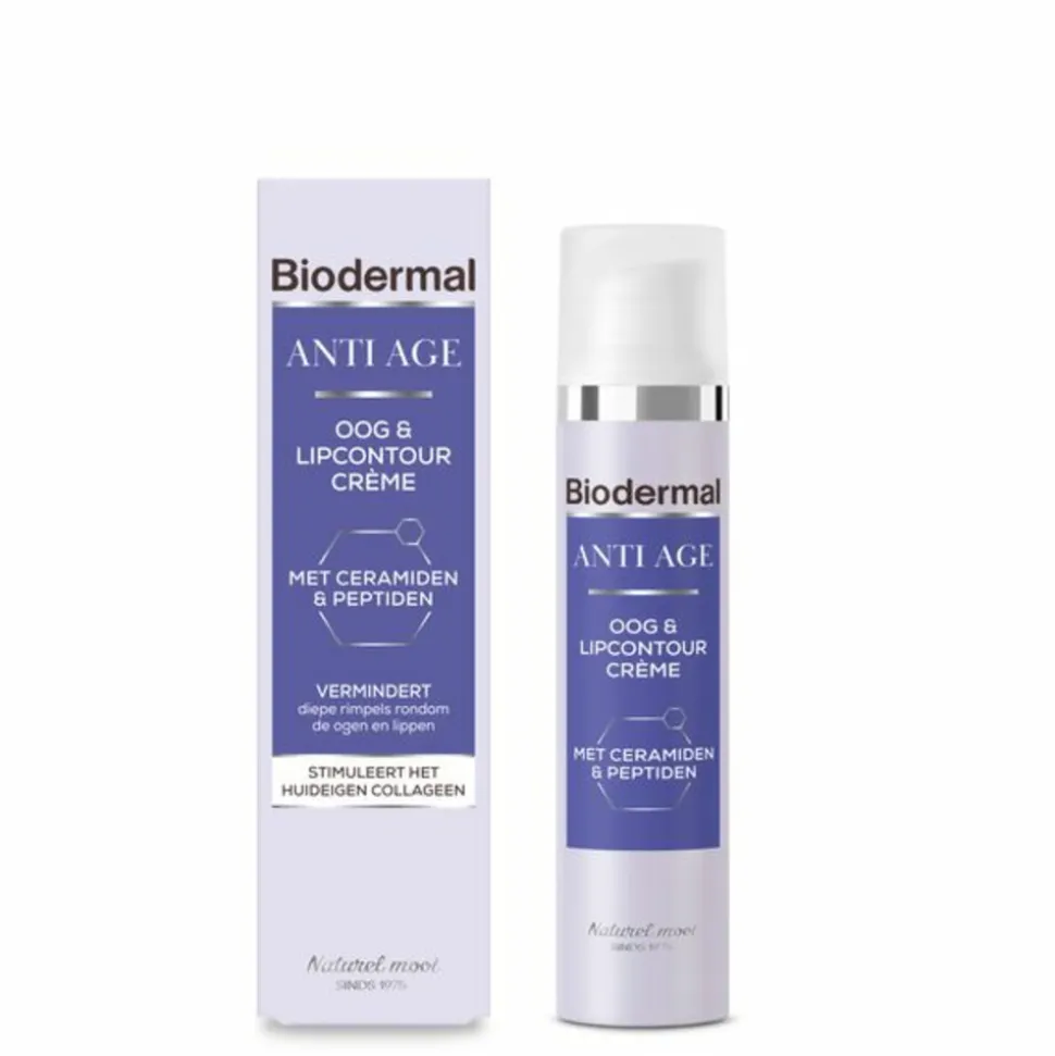 2x Biodermal Oog & Lip Contour crème Anti Age 15 ml