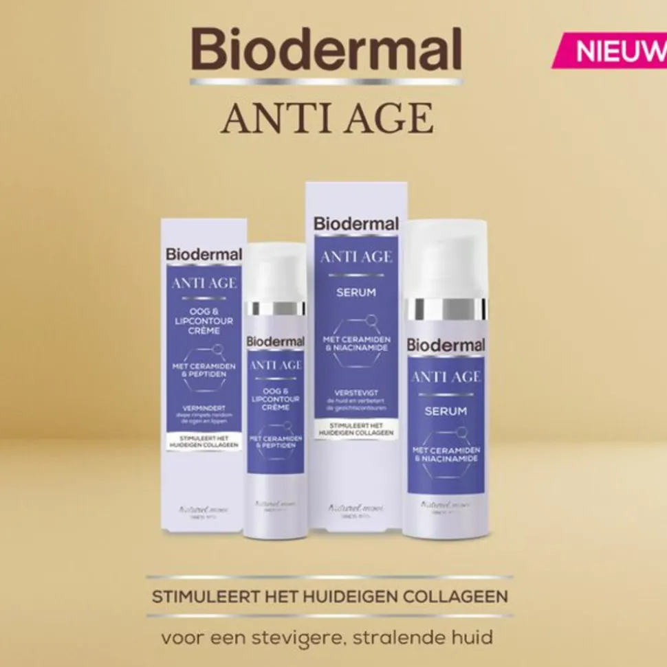 2x Biodermal Oog & Lip Contour crème Anti Age 15 ml