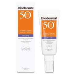 2x Biodermal Zonnecreme Gezicht Anti Age SPF 50+ 40 ml