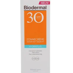 2x Biodermal Zonnecrème Gezicht Hydraplus SPF 30 50 ml
