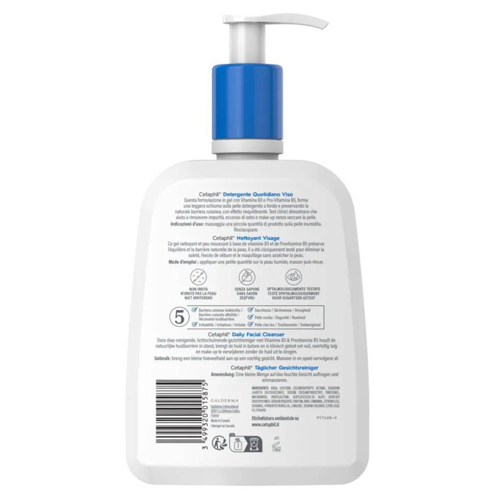 2x Cetaphil Daily Facial Cleanser 470 ml