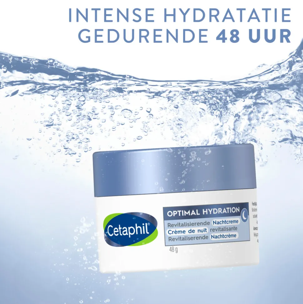 2x Cetaphil Optimal Hydration Herstellende Nachtcrème 48 gr