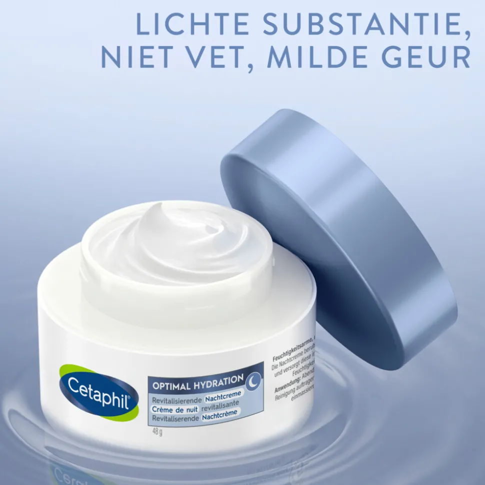 2x Cetaphil Optimal Hydration Herstellende Nachtcrème 48 gr