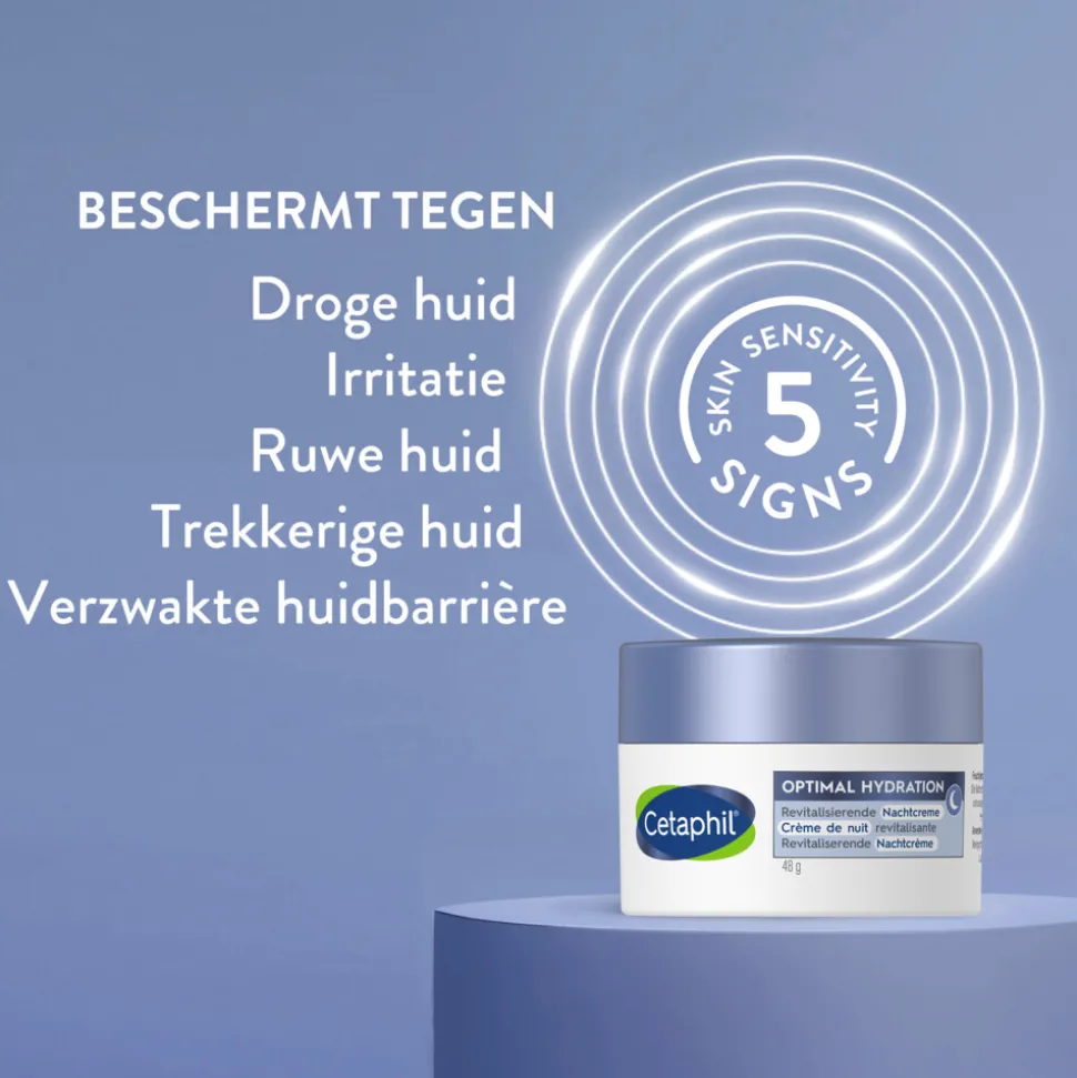 2x Cetaphil Optimal Hydration Herstellende Nachtcrème 48 gr
