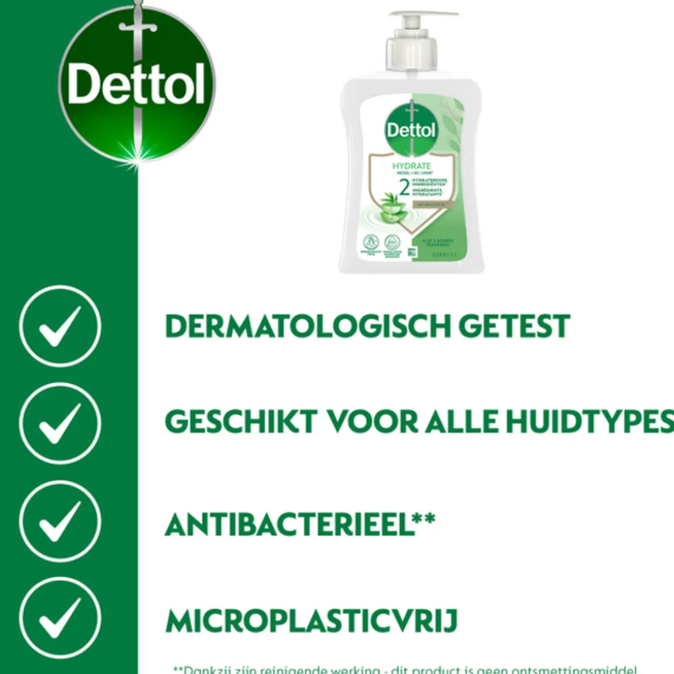 6x Dettol Handzeep Hydraterend Aloë Vera 250 ml
