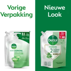 6x Dettol Refill Handzeep Hydrating Aloe Vera 500 ml