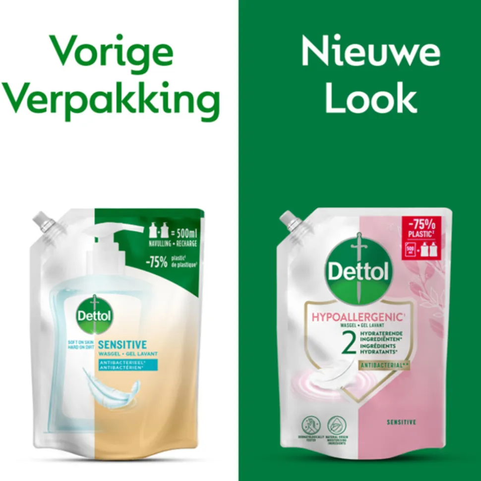6x Dettol Refill Handzeep Sensitive 500 ml