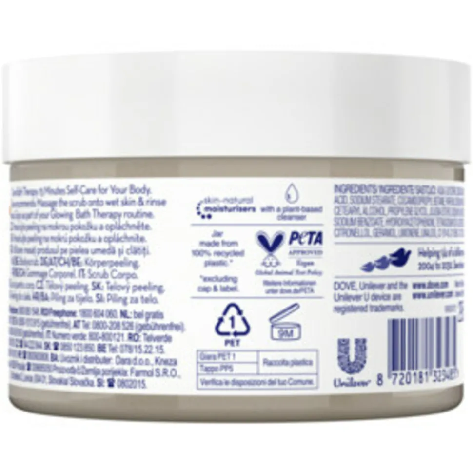 6x Dove Bath Therapy Glow Bodyscrub 295 ml