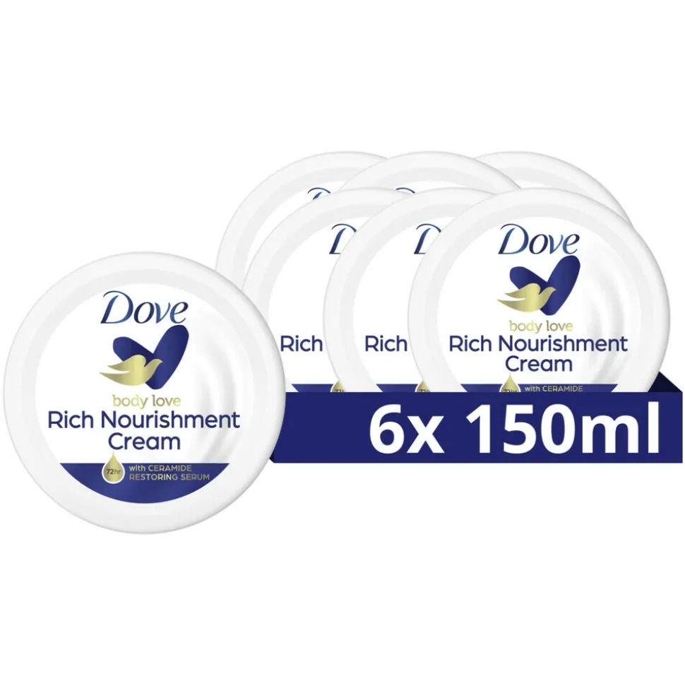 6x Dove Bodycrème Rich Nourishment 150 ml