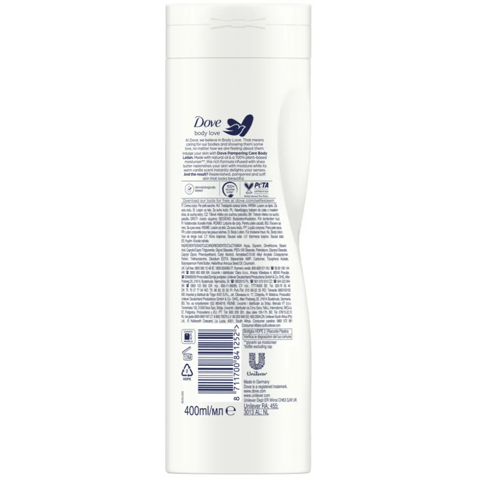 6x Dove Bodylotion Pampering Care 400 ml
