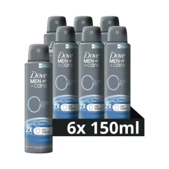 6x Dove Deodorant Men+ Care 0% Clean Comfort 150 ml