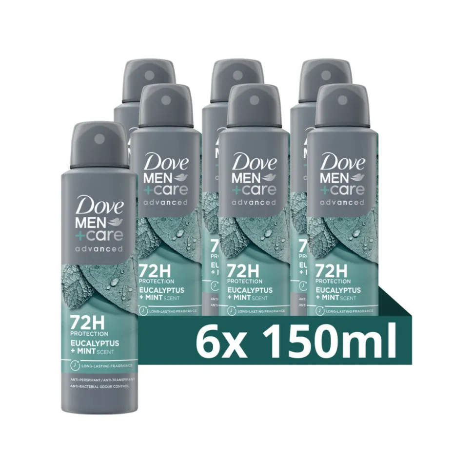 6x Dove Deodorant Men+ Care Eucalyptus + Mint 150 ml