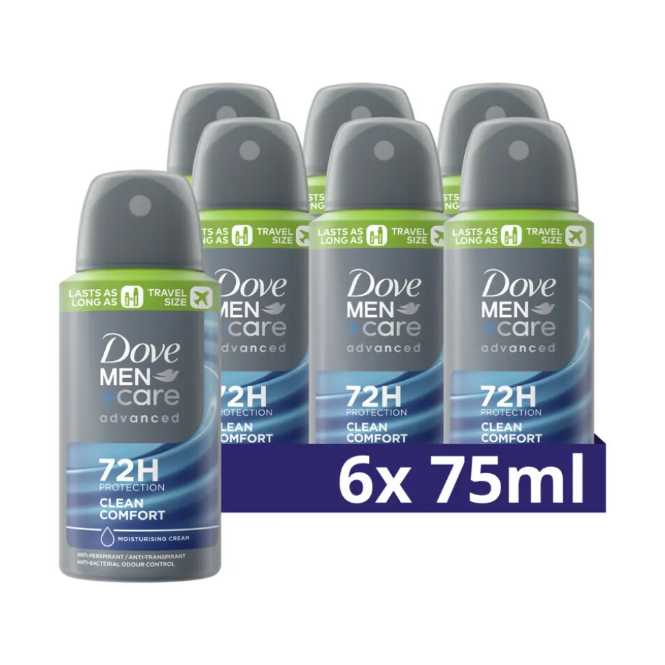 6x Dove Deodorant Men+ Care Clean Comfort 75 ml