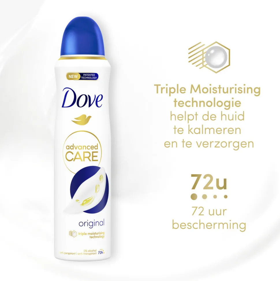6x Dove Deodorant Spray Advanced Care Orginal 150 ml