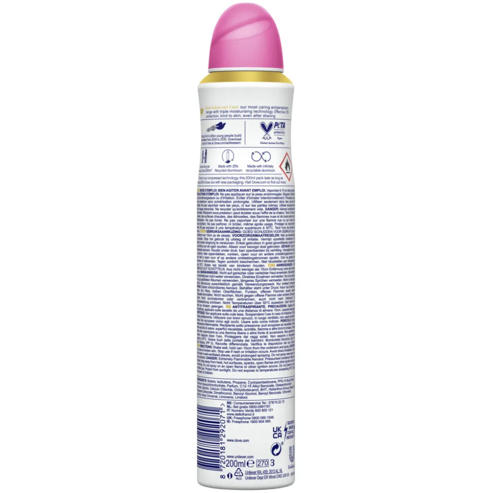 6x Dove Deodorant Spray Invisible Care 200 ml