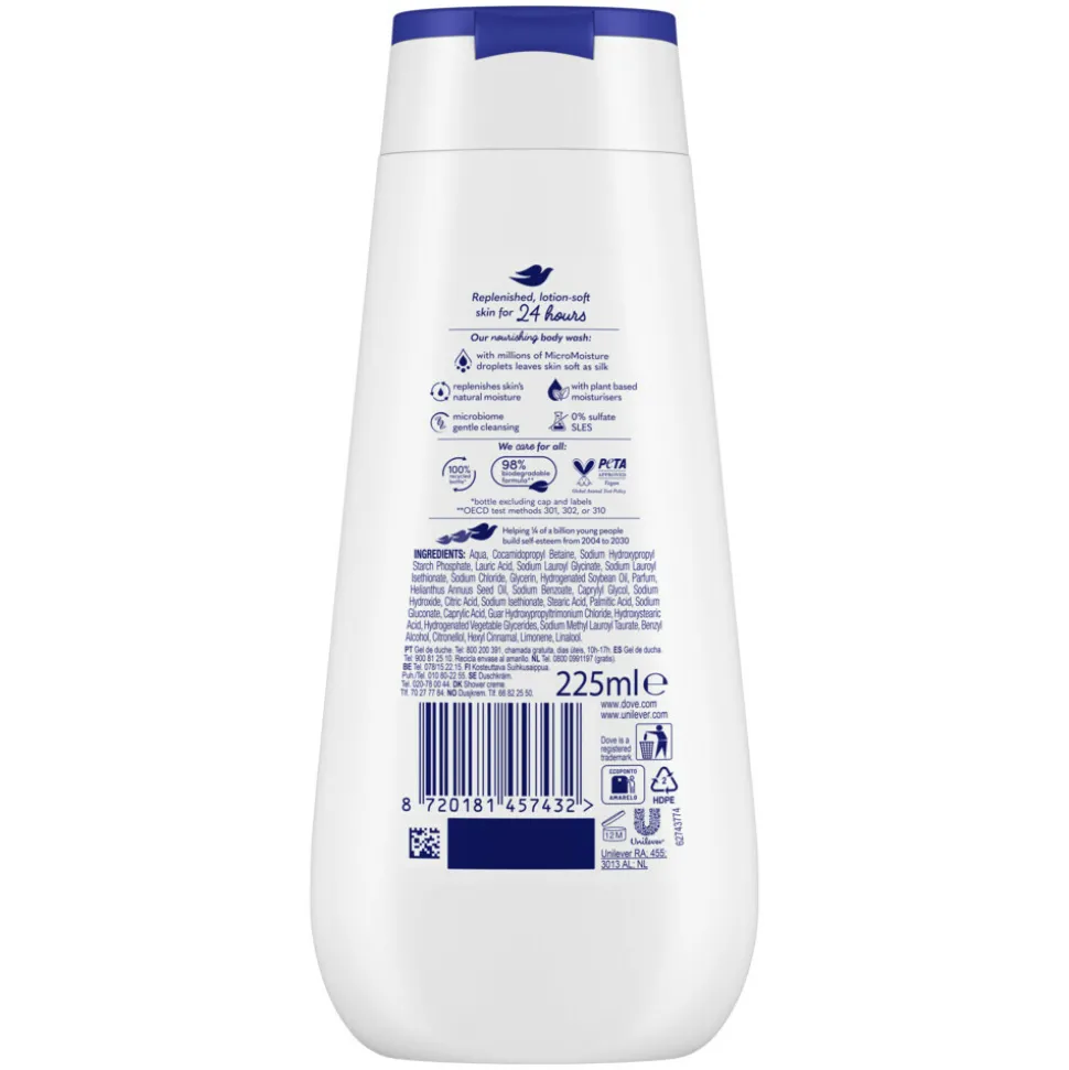 6x Dove Douchecrème Deeply Nourishing 225 ml