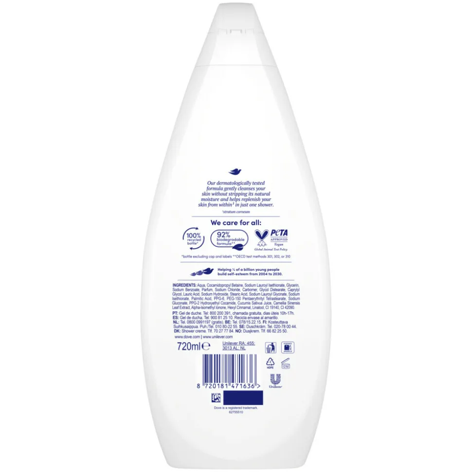 6x Dove Douchecrème Fresh Care 720 ml