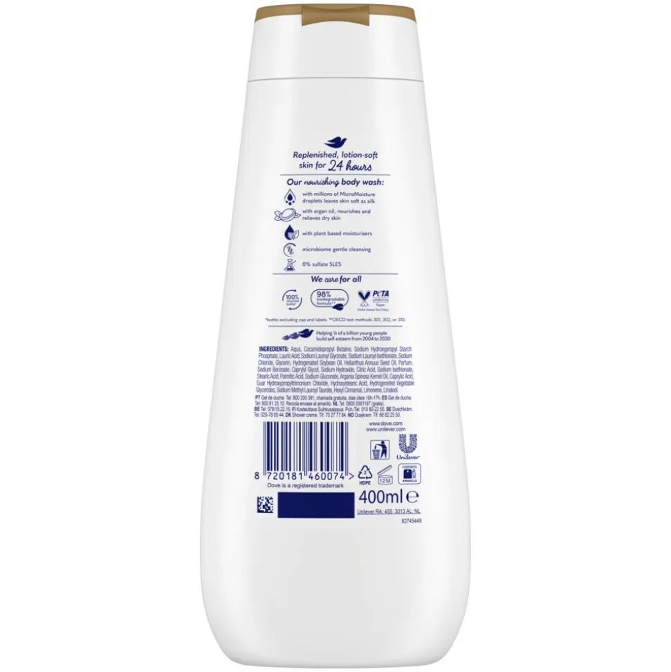 6x Dove Douchecrème Nourishing Care 400 ml