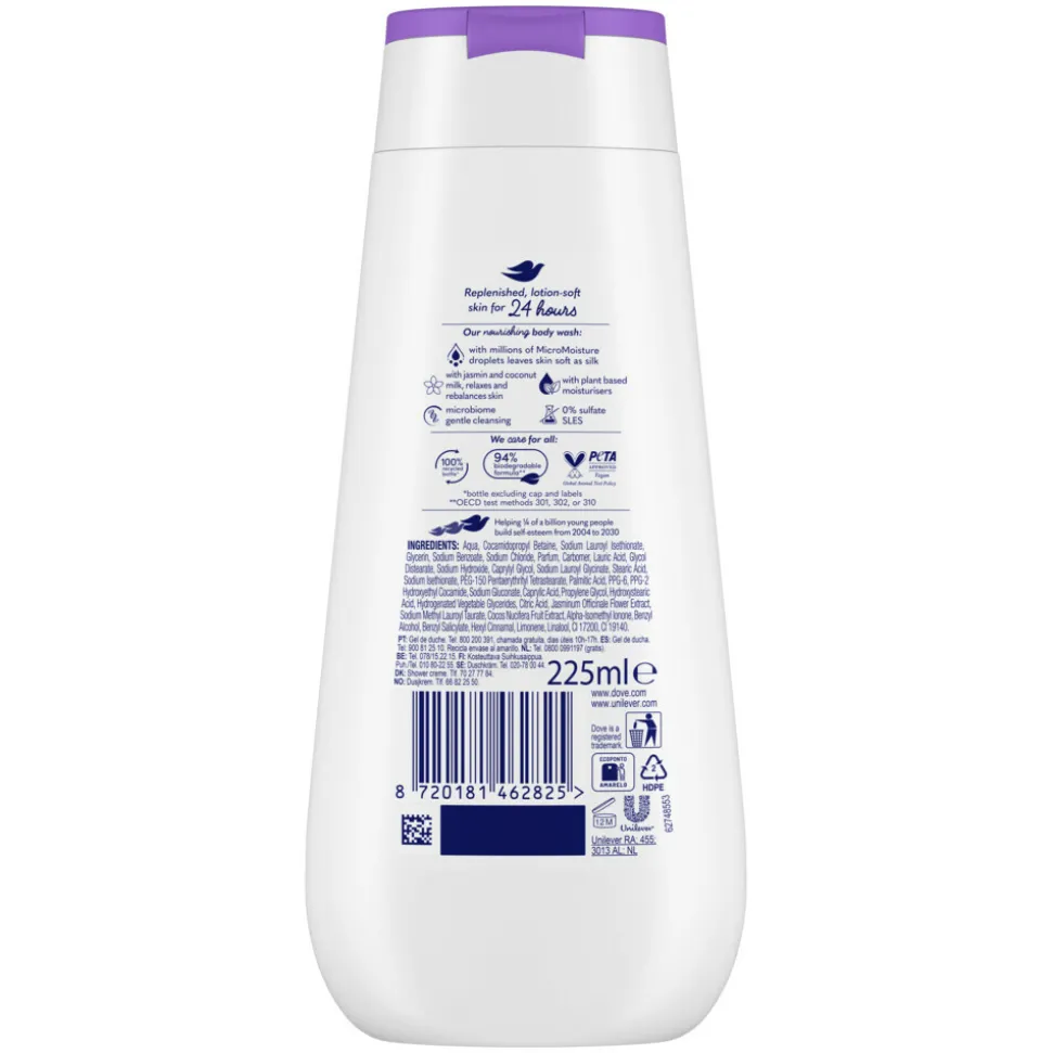 6x Dove Douchecrème Relaxing 225 ml