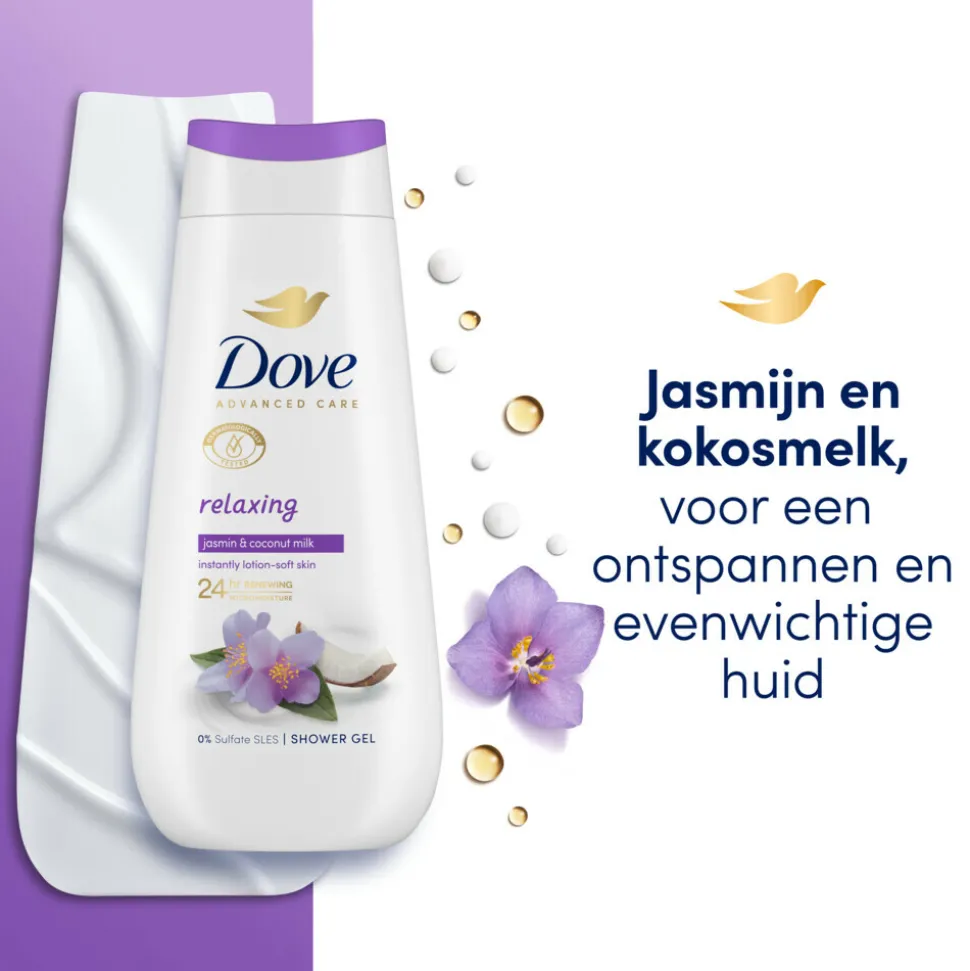 6x Dove Douchecrème Relaxing 225 ml