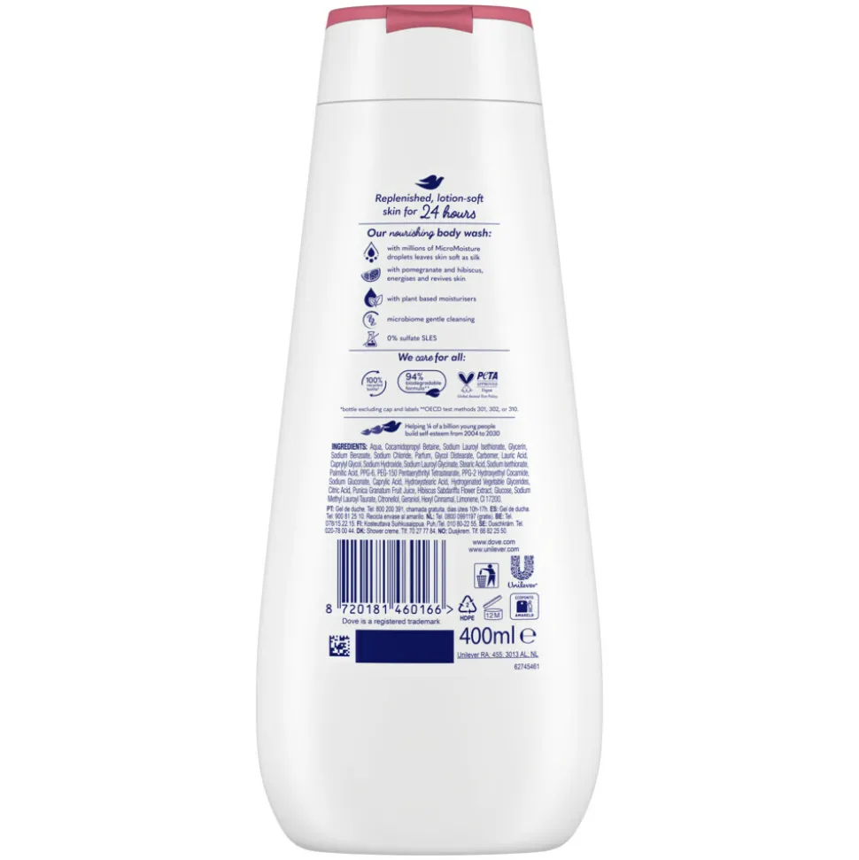 6x Dove Douchecrème Reviving 400 ml