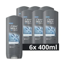 6x Dove Douchegel Men+ Care Hydrating Clean Comfort 400 ml