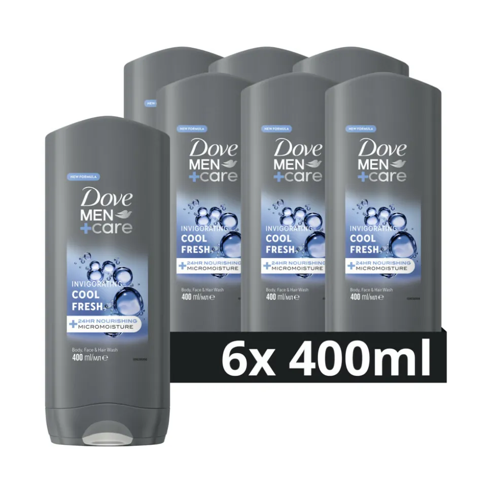 6x Dove Douchegel Men+ Care Cool Fresh 400 ml