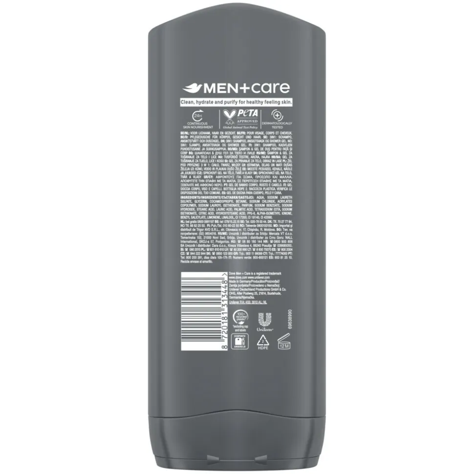 6x Dove Douchegel Men+ Care Clean Comfort 400 ml