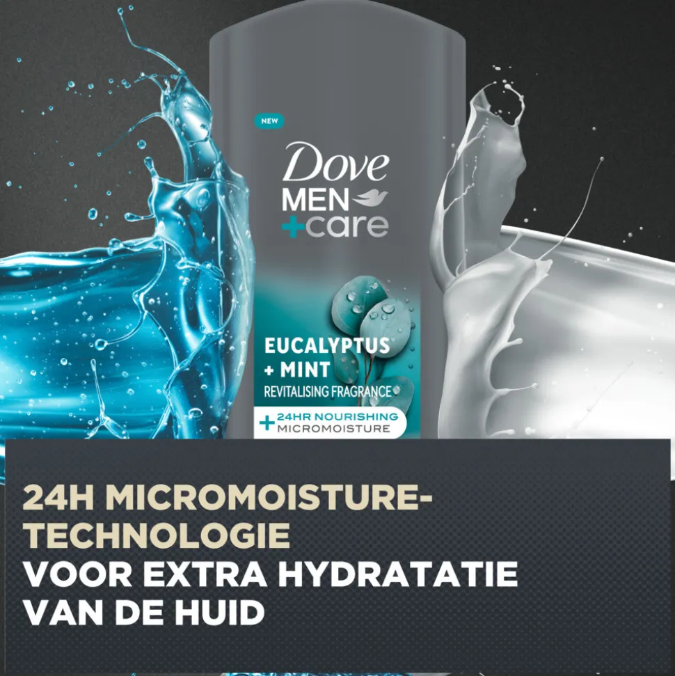 6x Dove Douchegel Men+ Care Eucalyptus + Mint 400 ml