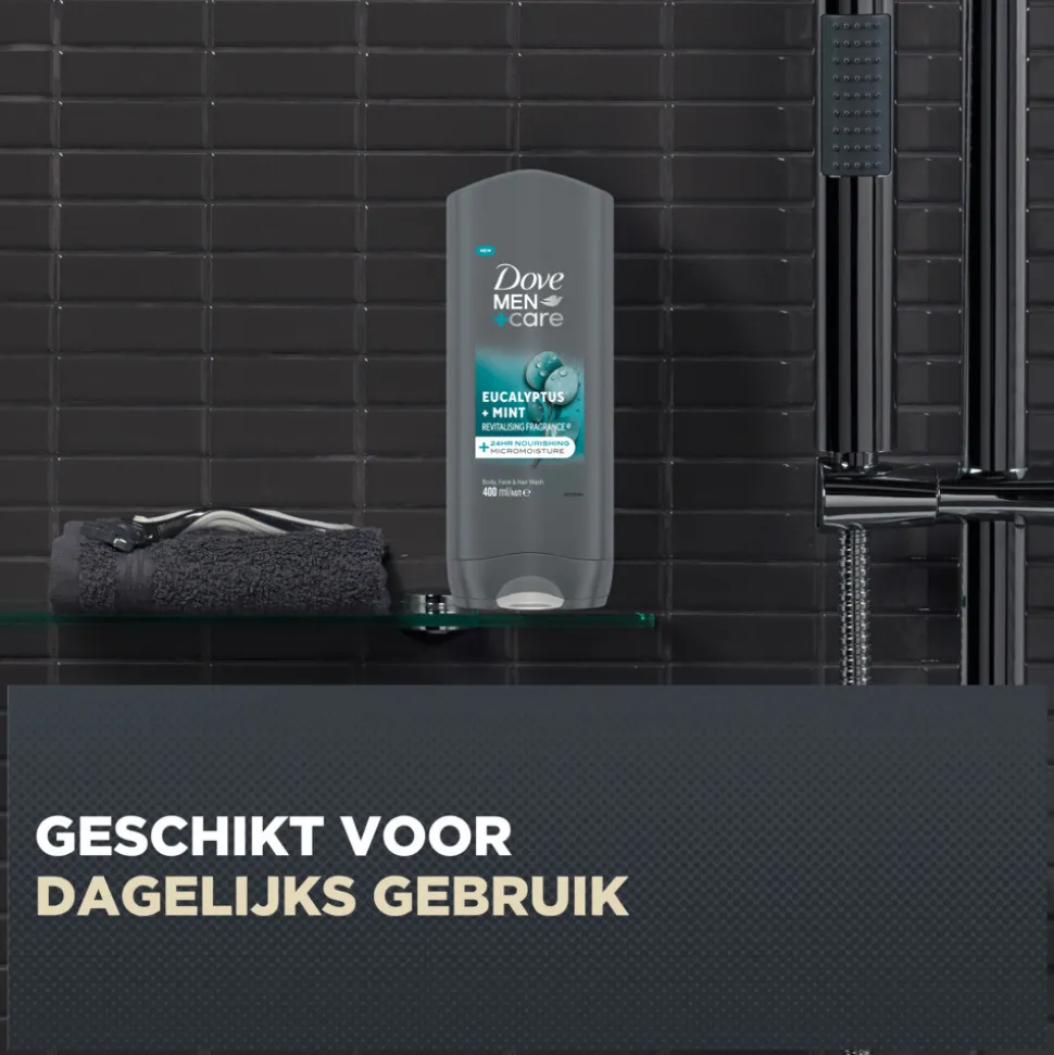 6x Dove Douchegel Men+ Care Eucalyptus + Mint 400 ml