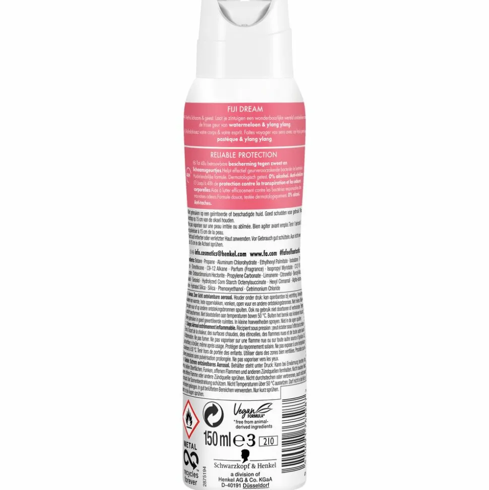 6x Fa Deodorant Spray Fiji Dream 150 ml