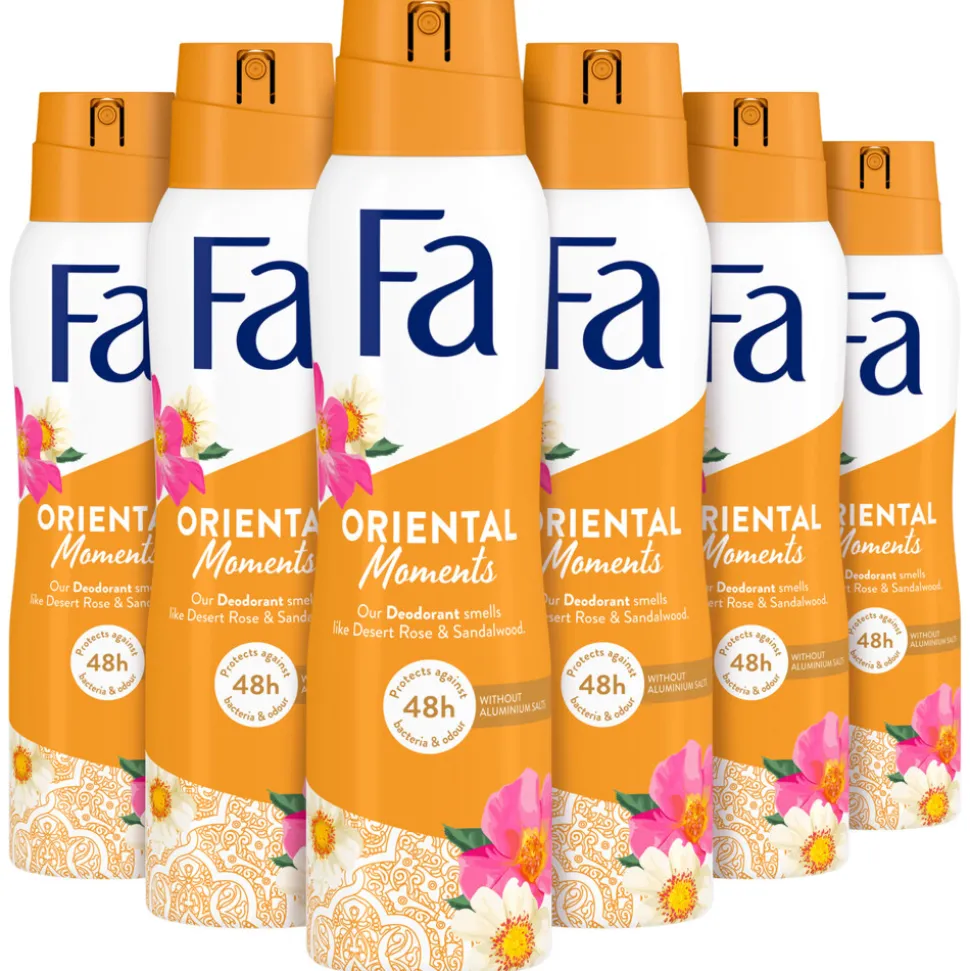 6x Fa Deodorant Spray Oriental Moments 150 ml