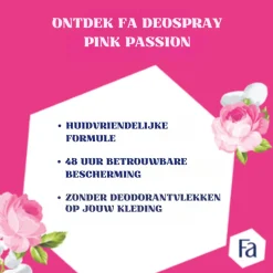 6x Fa Deodorant Spray Pink Passion 150 ml