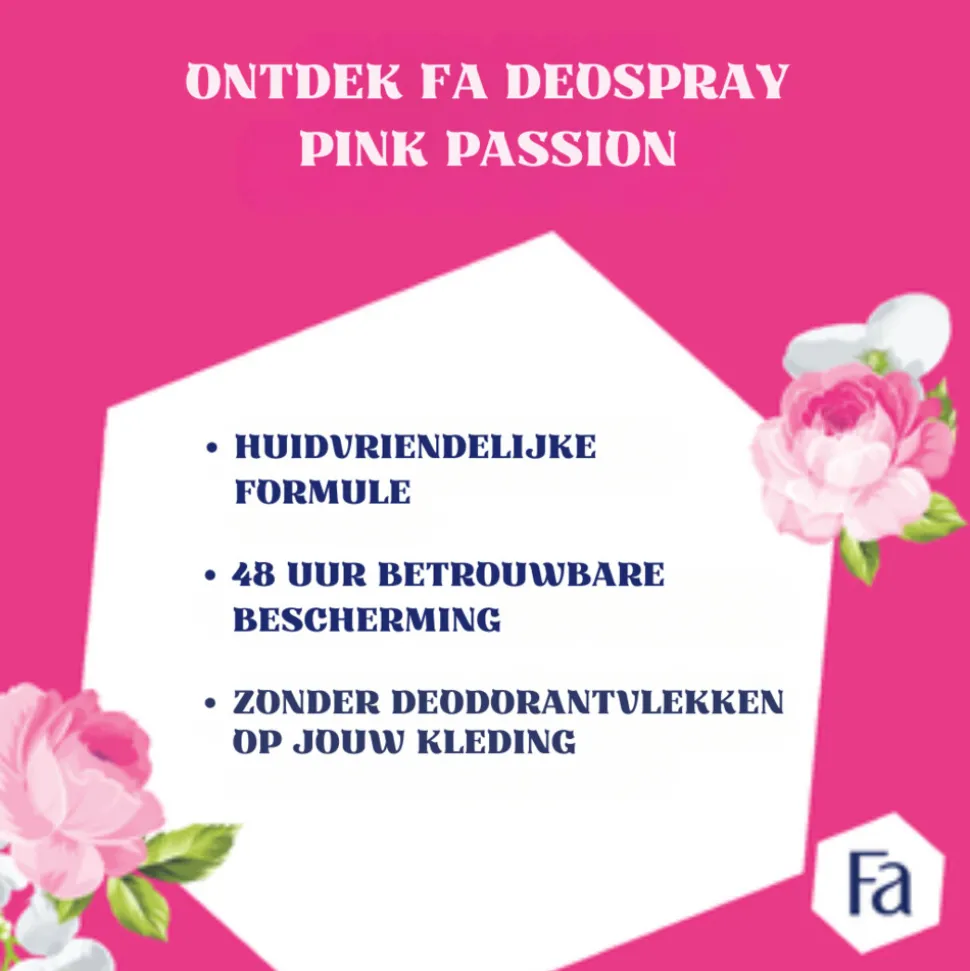 6x Fa Deodorant Spray Pink Passion 150 ml