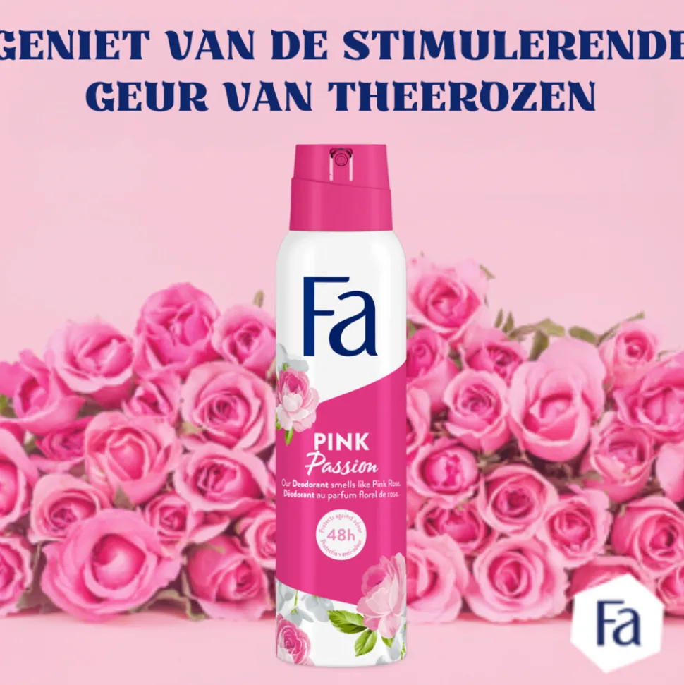 6x Fa Deodorant Spray Pink Passion 150 ml