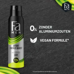 6x Fa Men Deodorant Spray Sport Energy Boost 150 ml