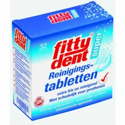4x Fittydent Reinigingstabletten 32 stuks