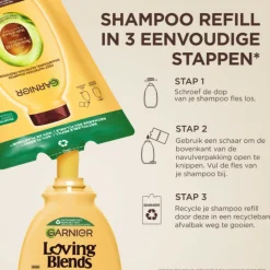 6x Garnier Loving Blends Avocado Olie en Shea Boter Shampoo Refill 250 ml