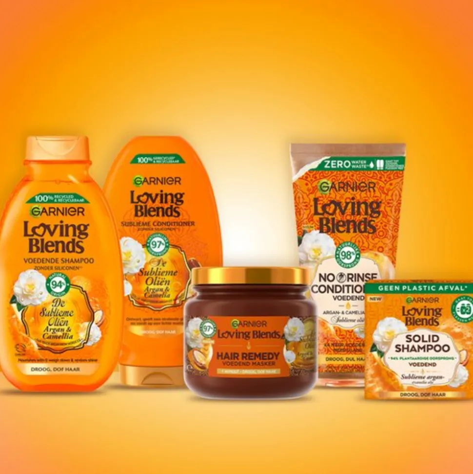 6x Garnier Loving Blends Argan- en Cameliaolie Conditioner 250 ml