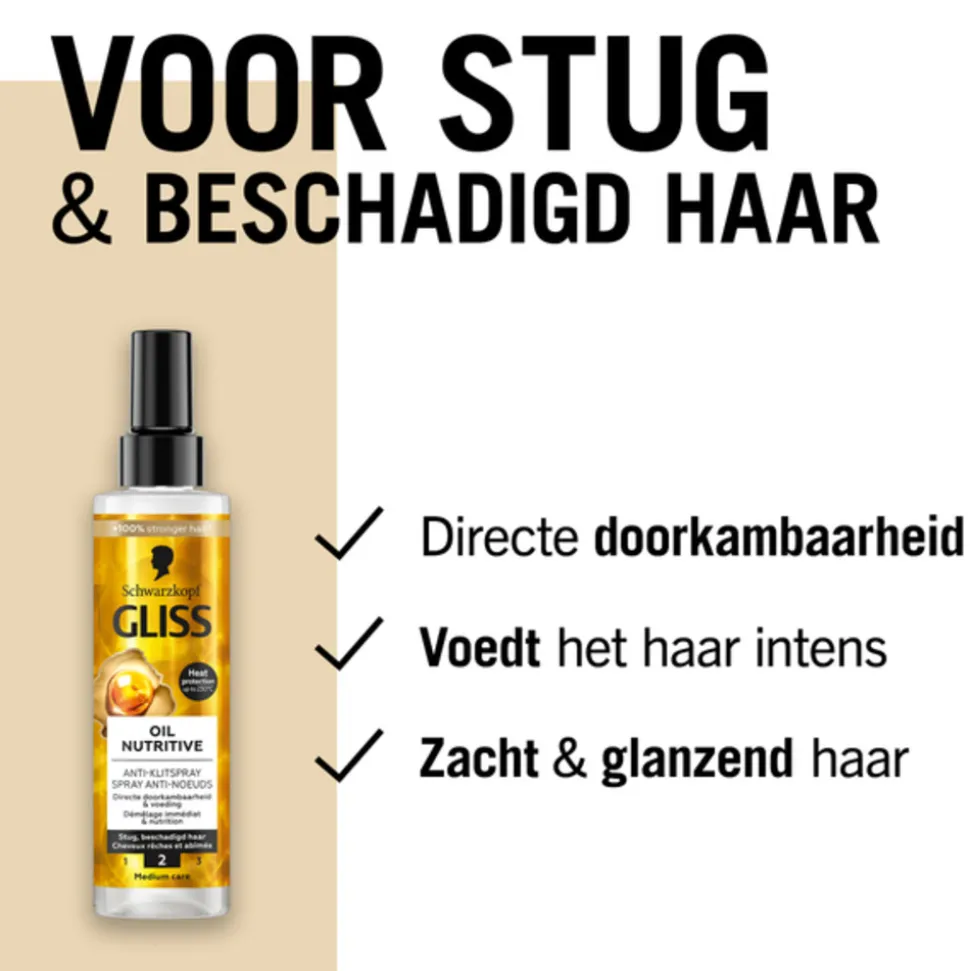 6x Gliss Anti-Klit Spray Oil Nutritive 200 ml