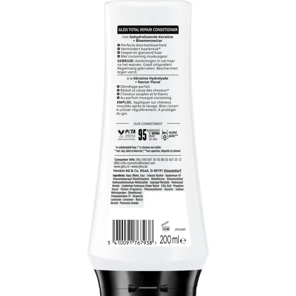 6x Gliss Conditioner Total Repair 200 ml