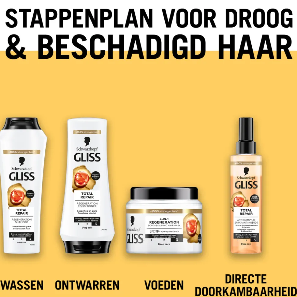 6x Gliss Conditioner Total Repair 200 ml