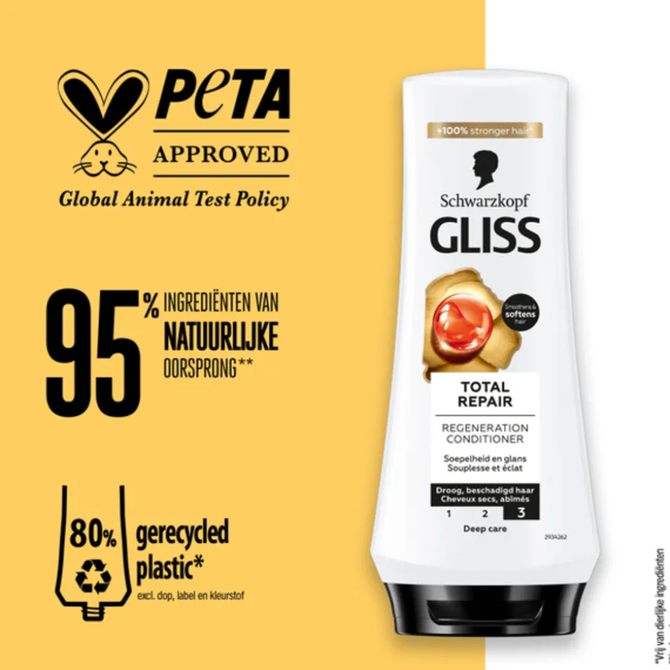 6x Gliss Conditioner Total Repair 200 ml