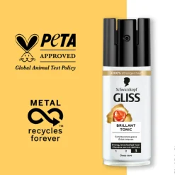 6x Gliss Total Repair Brillant Tonic 100 ml